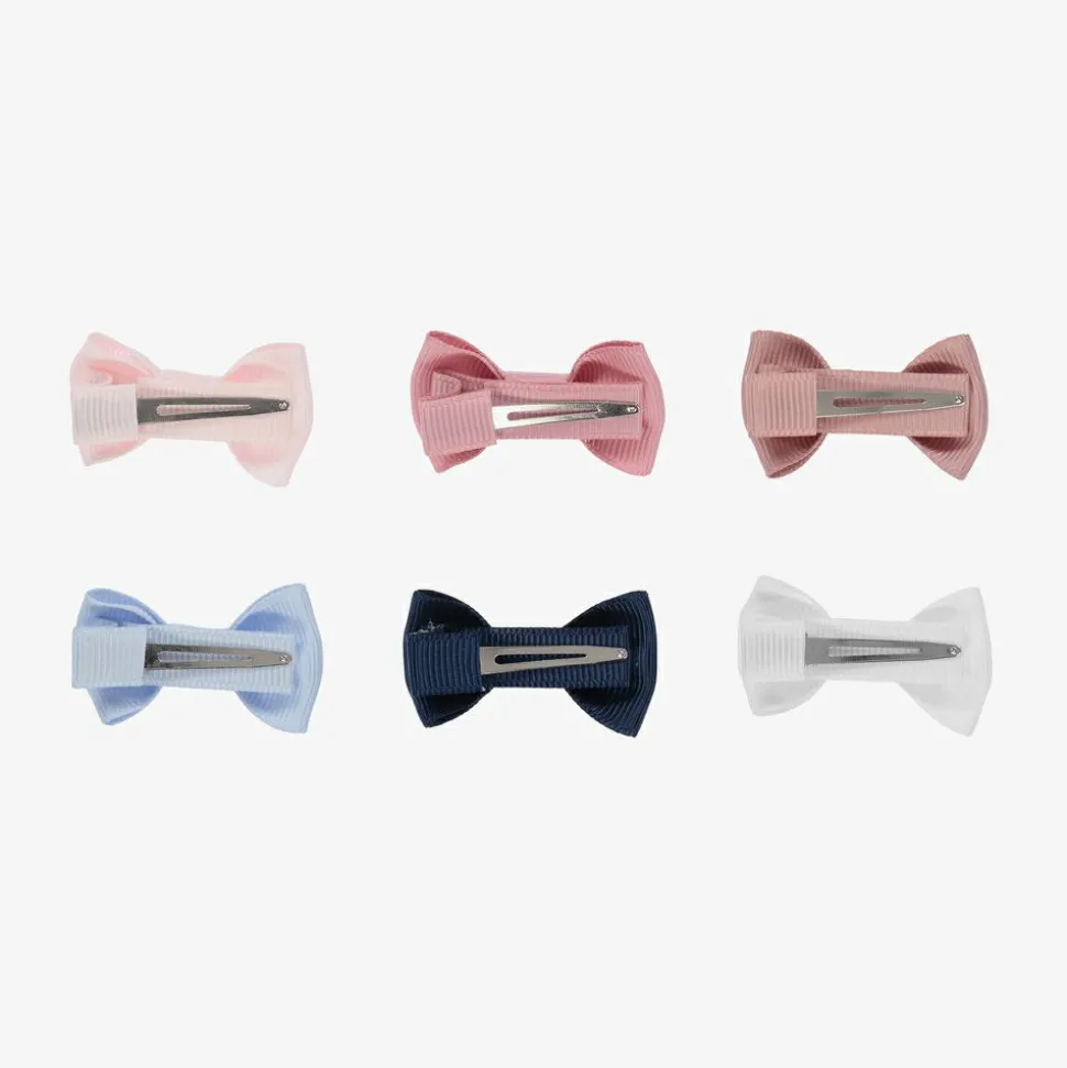 Mini Bow Hair Clips (6 Pack)