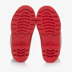 Navy Blue & Red Rain Boots