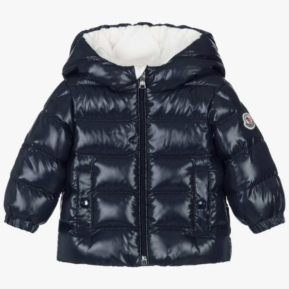 Navy Blue Anand Down Padded Puffer Coat