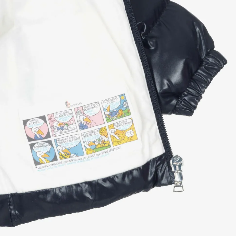 Navy Blue Anand Down Padded Puffer Coat