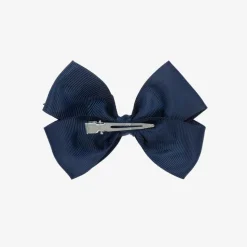 Navy Blue Bow Hair Clip (10cm)