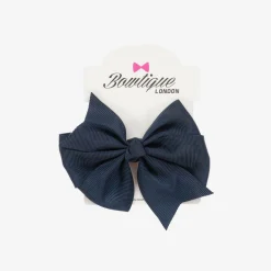 Navy Blue Bow Hair Clip (10cm)