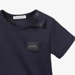 Navy Blue Cotton Baby T-Shirt