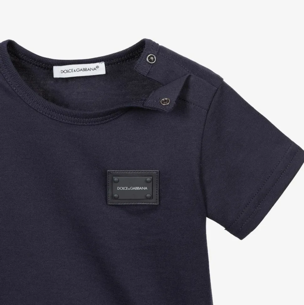 Navy Blue Cotton Baby T-Shirt