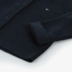 Navy Blue Cotton Knit Baby Cardigan