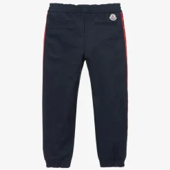 Navy Blue Cotton Logo Joggers