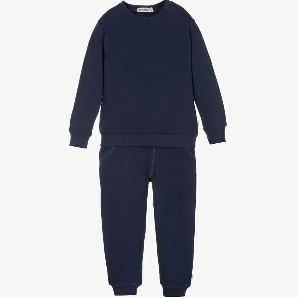 Navy Blue Cotton Tracksuit