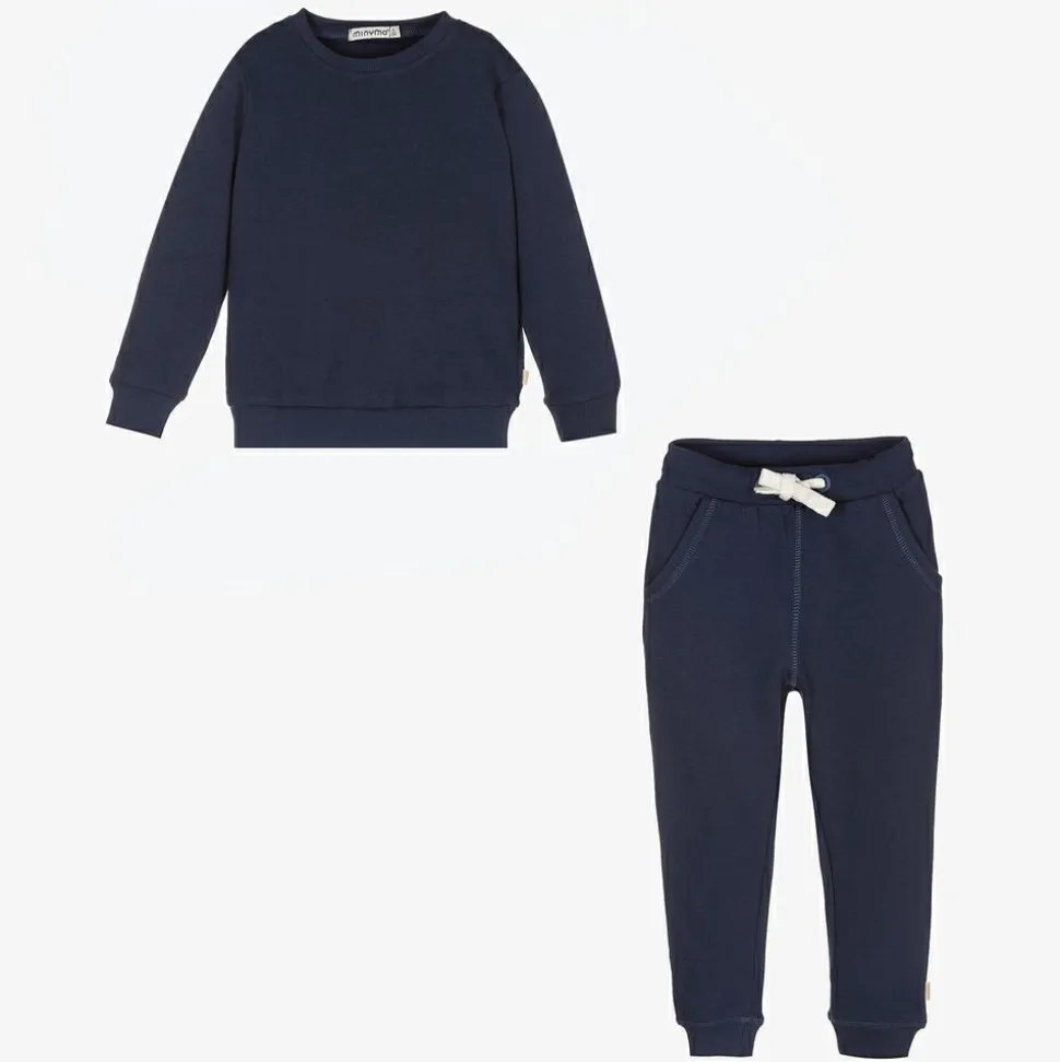 Navy Blue Cotton Tracksuit
