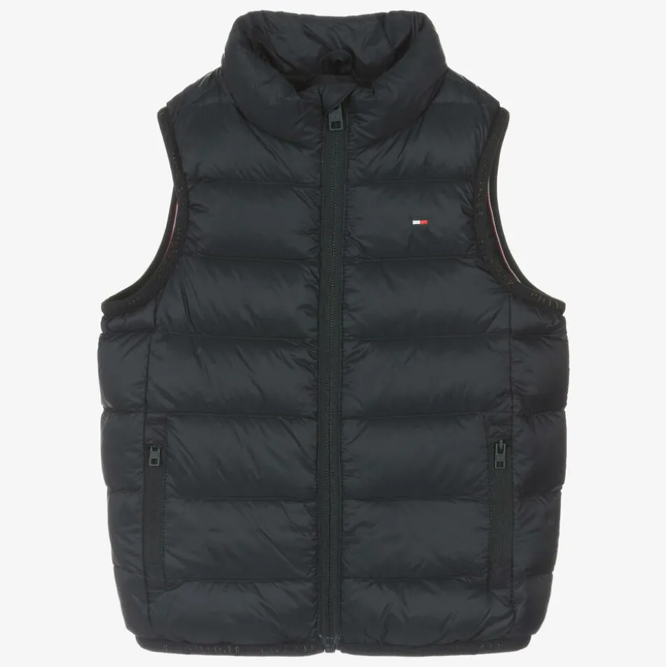 Navy Blue Down Padded Gilet