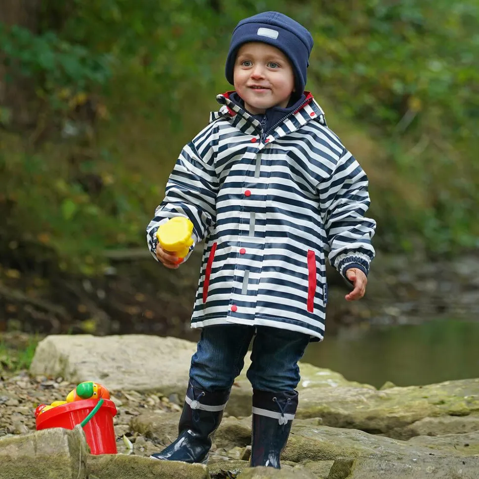 Navy Blue Fire Truck Rain Boots