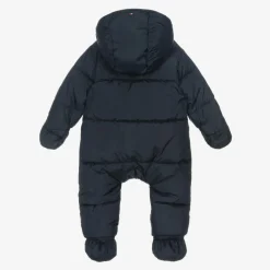 Navy Blue Hooded Baby Snowsuit