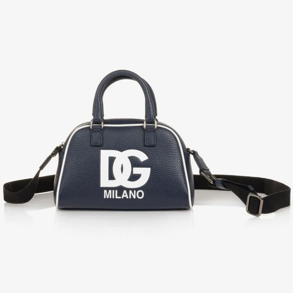 Navy Blue Leather DG Bag (20cm)