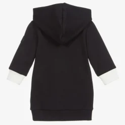 Navy Blue Logo Hooded Dress