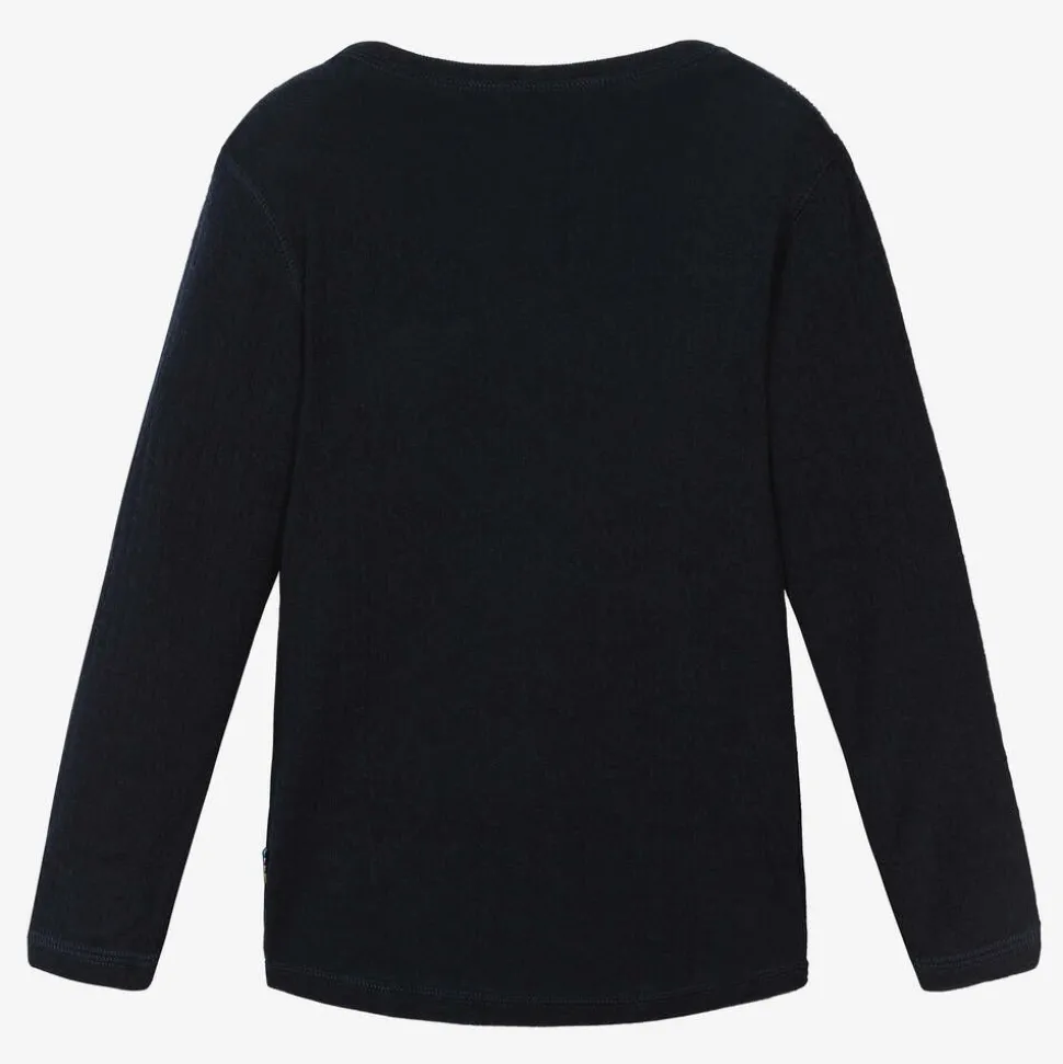 Navy Blue Merino Wool Knitted Top