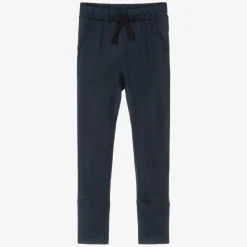 Navy Blue Merino Wool Slim Joggers
