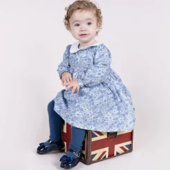 Navy Blue Patent Bar Shoes