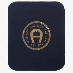 Navy Blue Pima Cotton Padded Blanket (90cm)