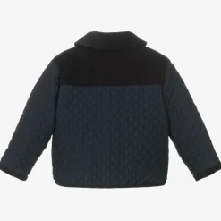 Navy Blue Quilted Jacket