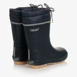 Navy Blue Rubber Rain Boots