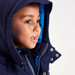 Navy Blue Showerproof Puffer Coat