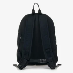 Navy Blue Stars Canvas Backpack (38cm)