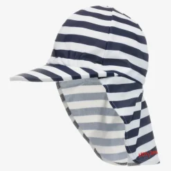 Navy Blue Striped Legionnaire's Hat (UPF 50+)