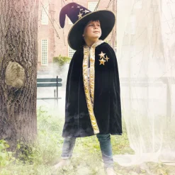 Navy Blue Velour Wizard Cape