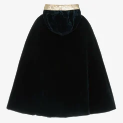 Navy Blue Velour Wizard Cape