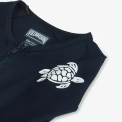 Navy Blue Zip-Up Swim Top (UPF50+)