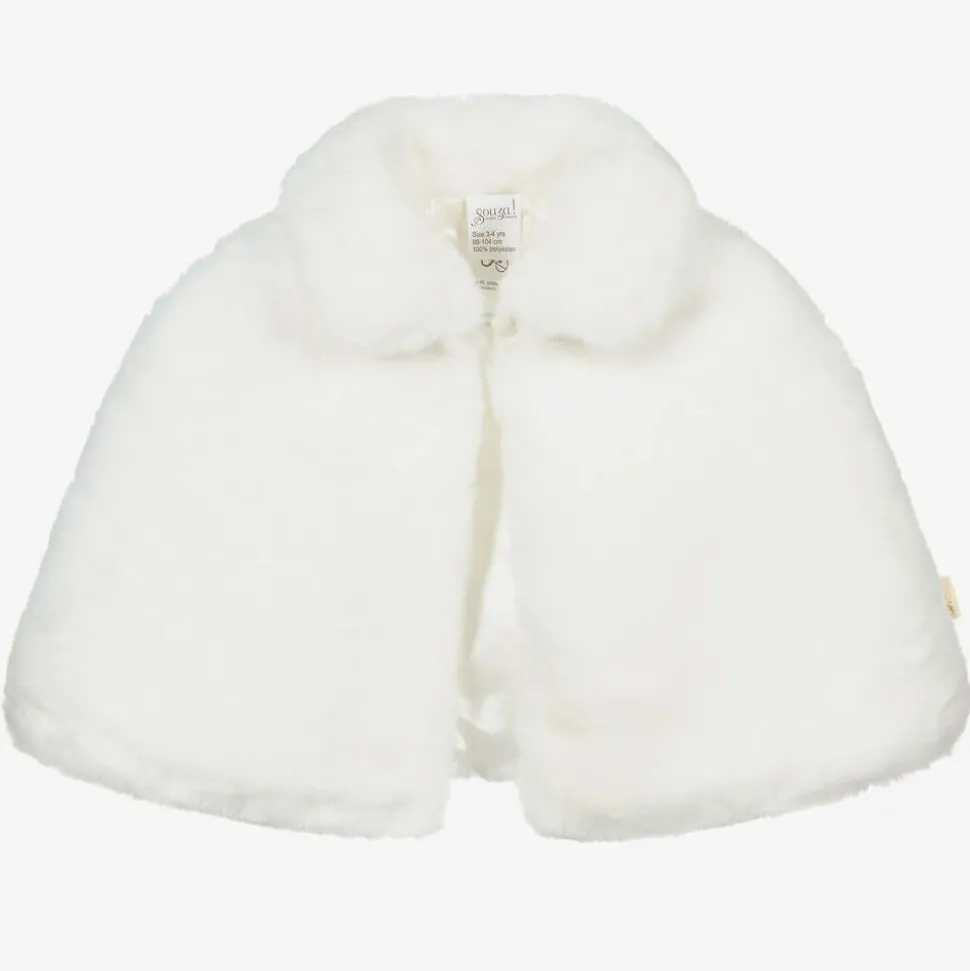 Off-White Faux Fur Cape