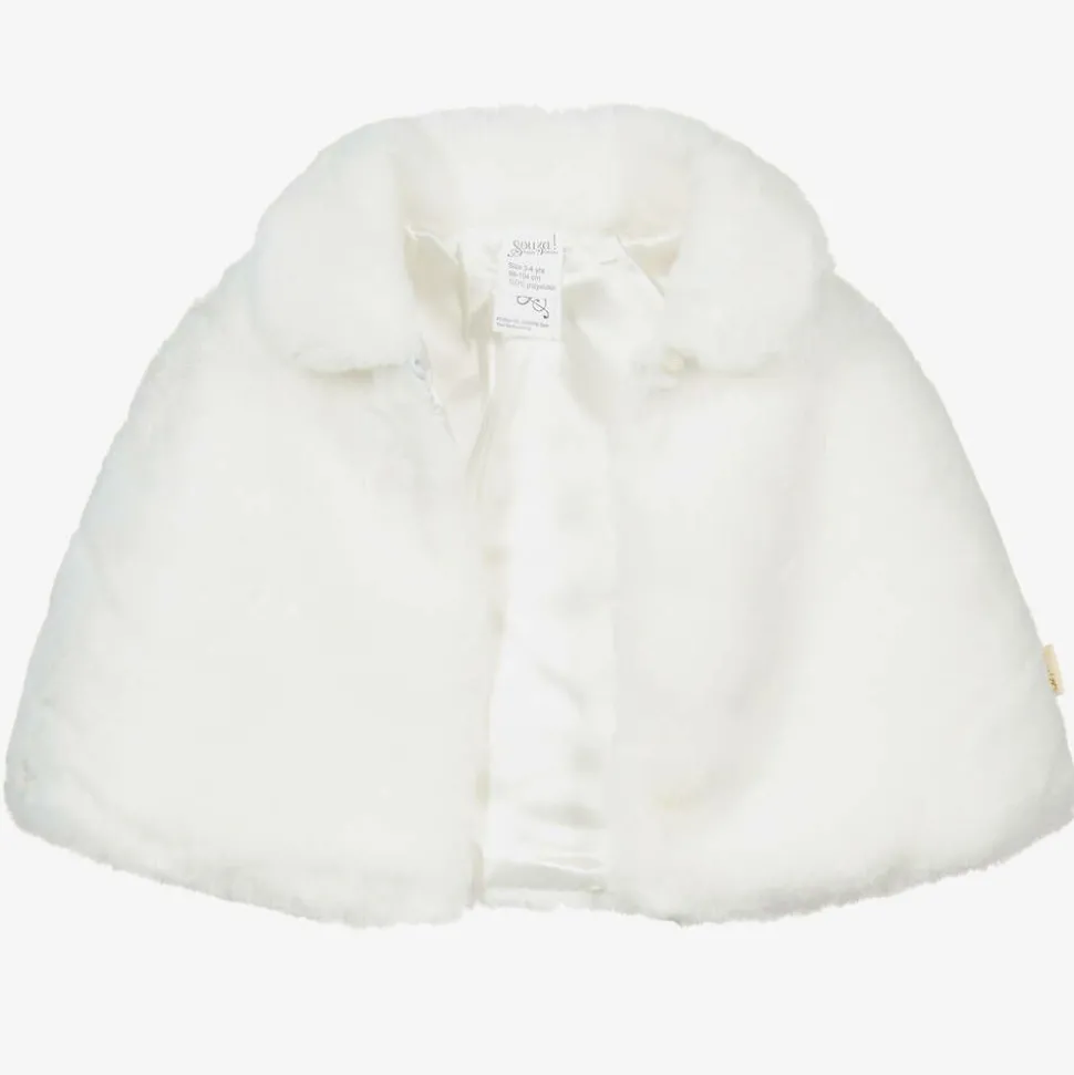 Off-White Faux Fur Cape