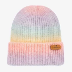 Ombre Rainbow Knit Beanie