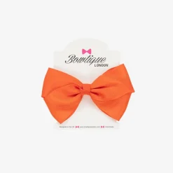 Orange Bow Hair Clip (10cm)
