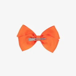 Orange Bow Hair Clip (10cm)