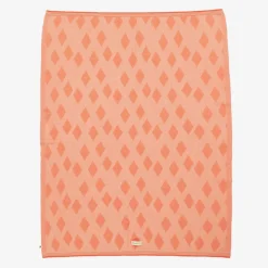 Orange Diamond Knitted Blanket (100cm)