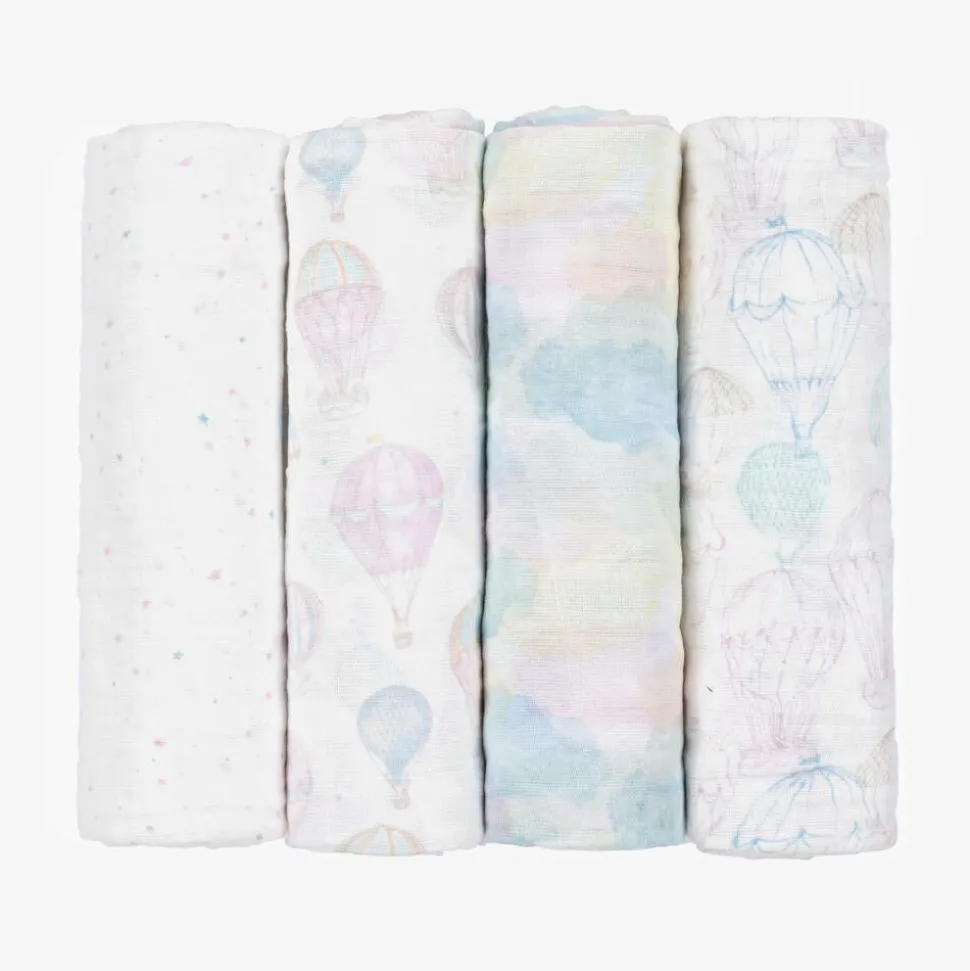 Organic Cotton Muslin Swaddles (4 Pack)