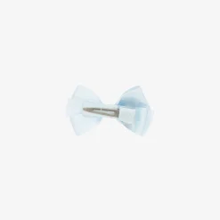 Pale Blue Bow Hair Clip (7cm)