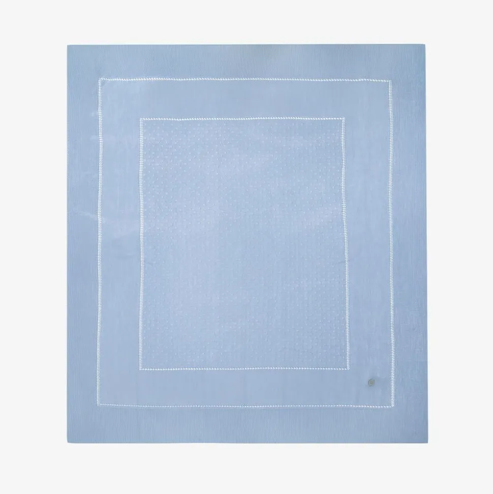 Pale Blue Knitted Blanket (108cm)