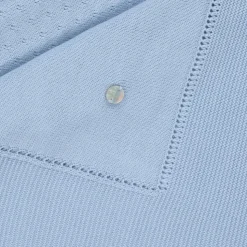 Pale Blue Knitted Blanket (108cm)