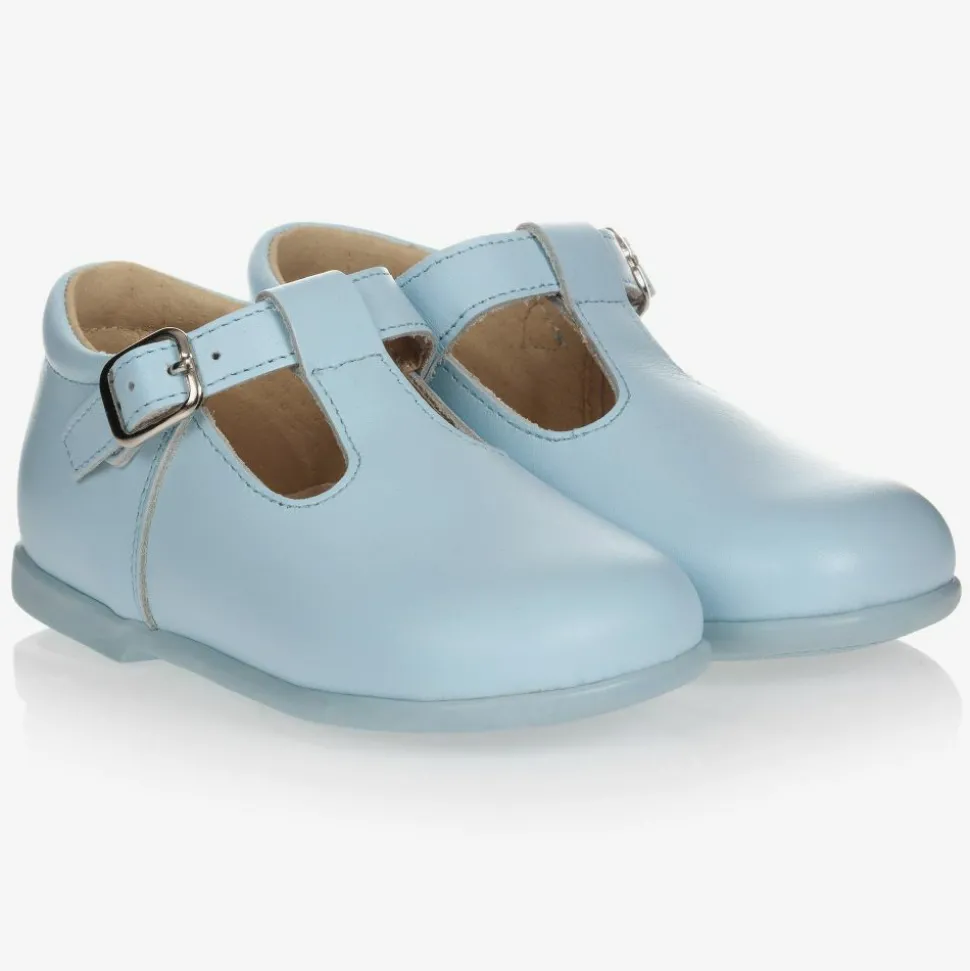 Pale Blue Leather Shoes