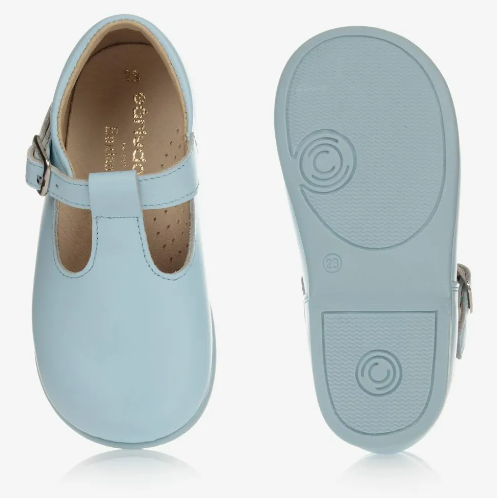 Pale Blue Leather Shoes