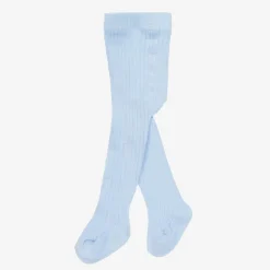 Pale Blue Organic Cotton Baby Tights