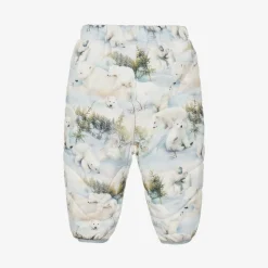Pale Blue Snowy Bears Padded Trousers