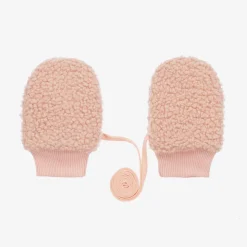Pale Pink Bouclé Mittens