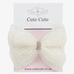 Pearl Bow Hair Clip (9cm)