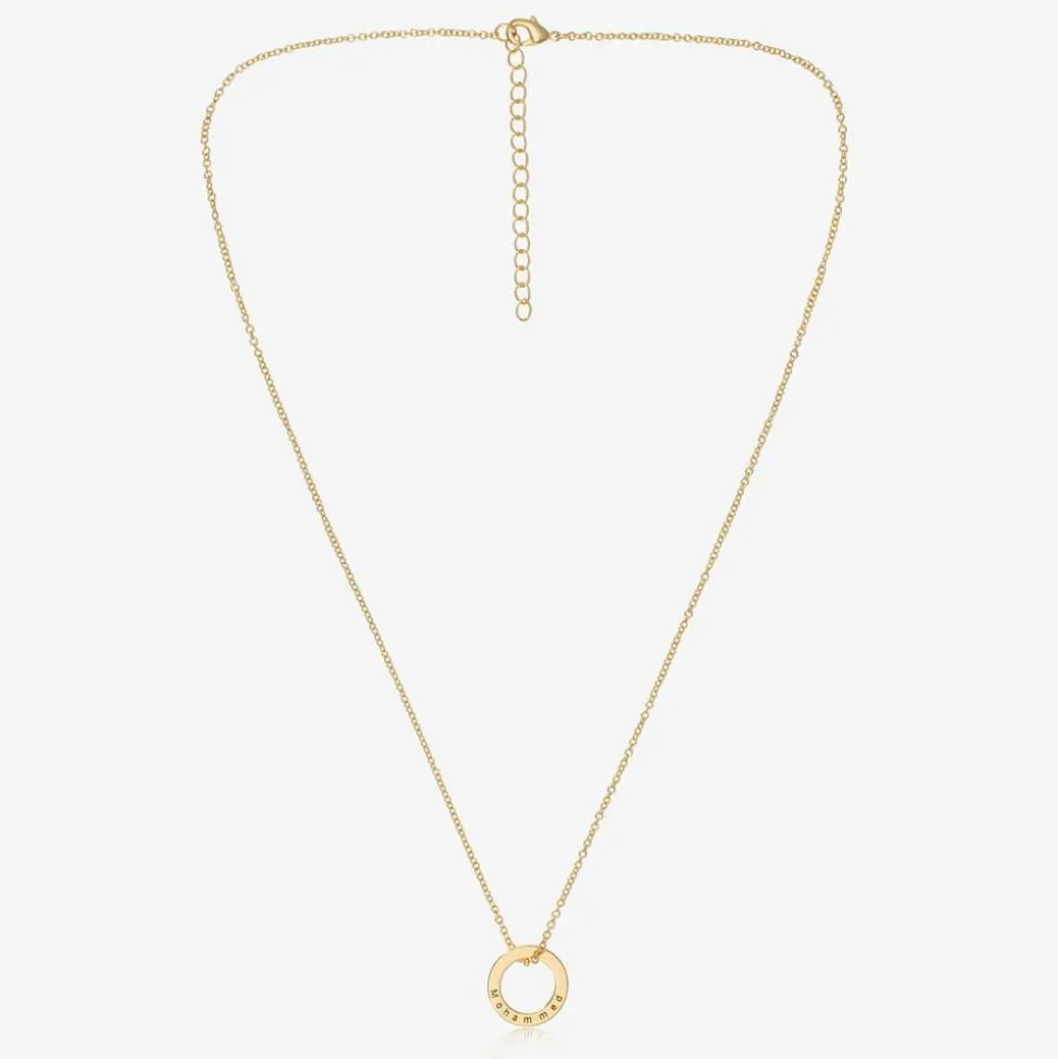 Personalised Gold Plated Disc Necklace (47cm)