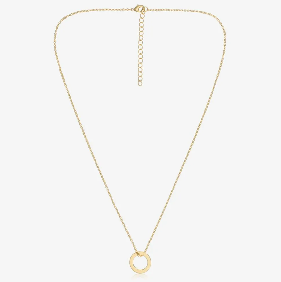 Personalised Gold Plated Disc Necklace (47cm)