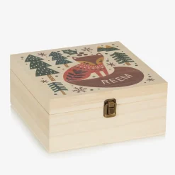 Personalised Wooden Christmas Eve Fox Box (24cm)