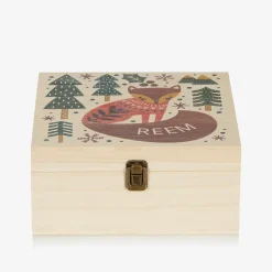 Personalised Wooden Christmas Eve Fox Box (24cm)