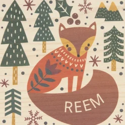 Personalised Wooden Christmas Eve Fox Box (24cm)